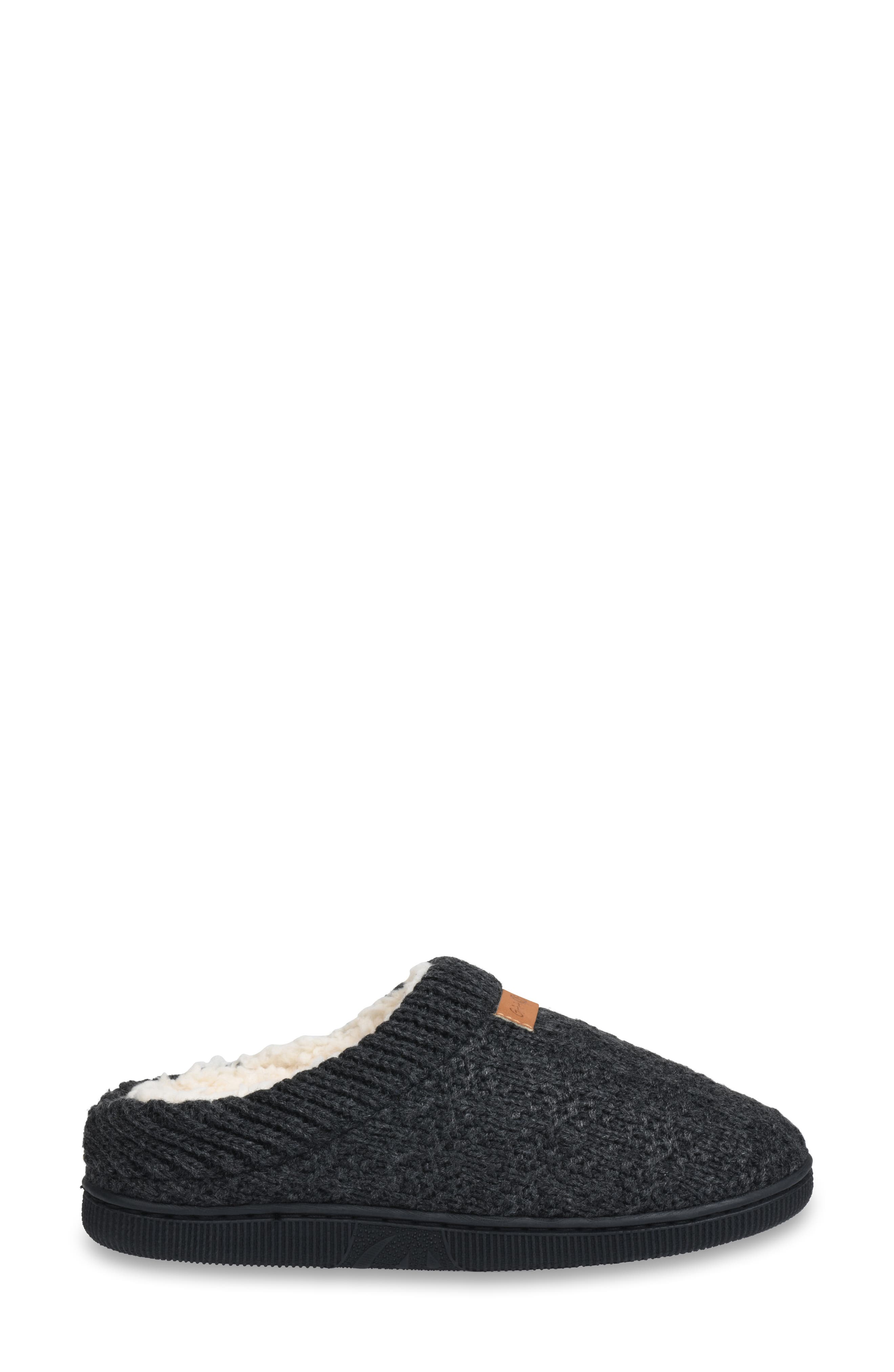 GAAHUU Textured Knit Faux Shearling Lined Slipper, Alternate, color, 