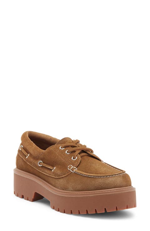 Crushed-T Platform Loafer (Women)