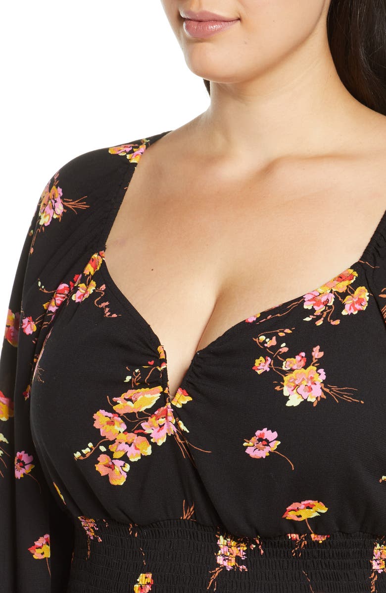 Leith Floral Smocked Top, Alternate, color,