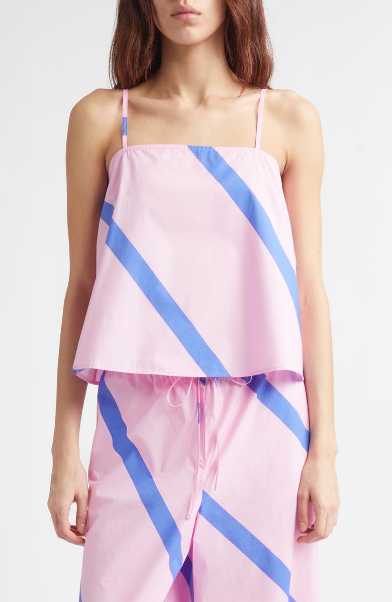 Marimekko Puisto Basso Stripe Camisole, Main, color, Blue Pink