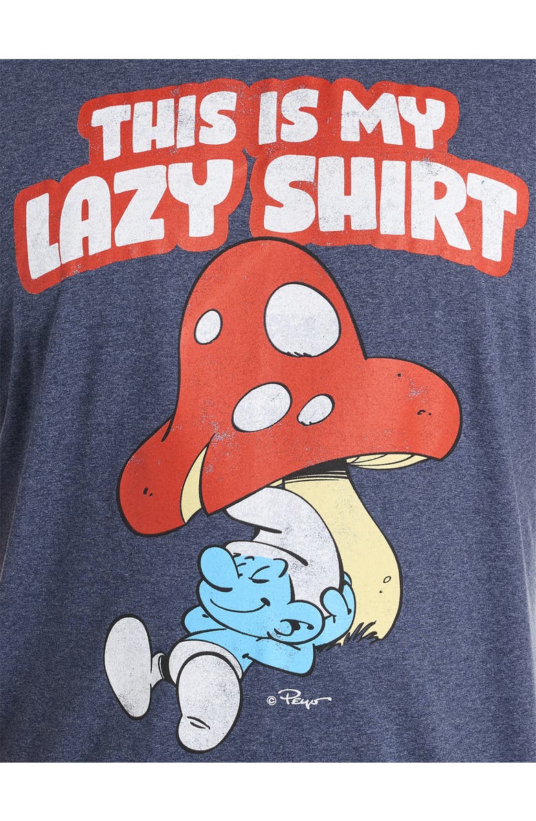 True Nation by DXL Big & Tall This Is My Lazy Shirt Graphic Tee, Alternate, color, Navy Heather