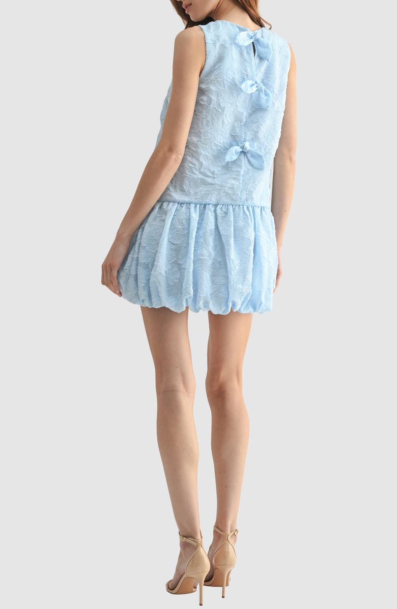 Mila Mae Tie Back Bubble Hem Minidress, Alternate, color, Blue