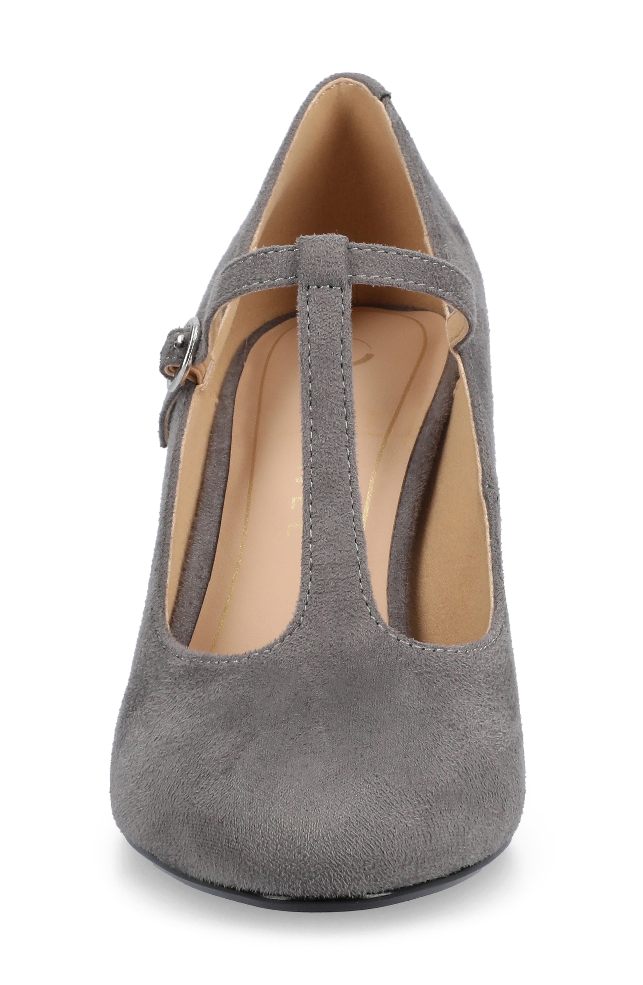 Talani T-Strap Pump, Alternate, color, GREY SUEDE