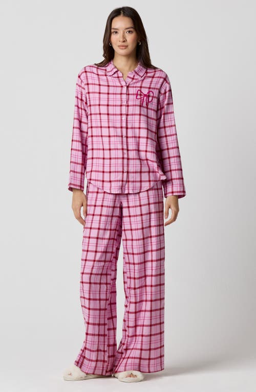 Florence By Mills Flannel Sleep Shirt In Pink