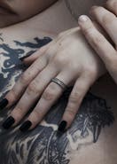 Disturbia Amorata Thin Sterling Silver Ring