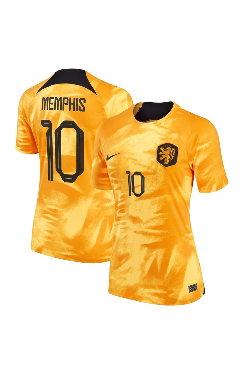 Nike Women's Nike Memphis Depay Orange Netherlands National Team 2022/23 Home Breathe Stadium Replica Player Jersey, Main, color, 