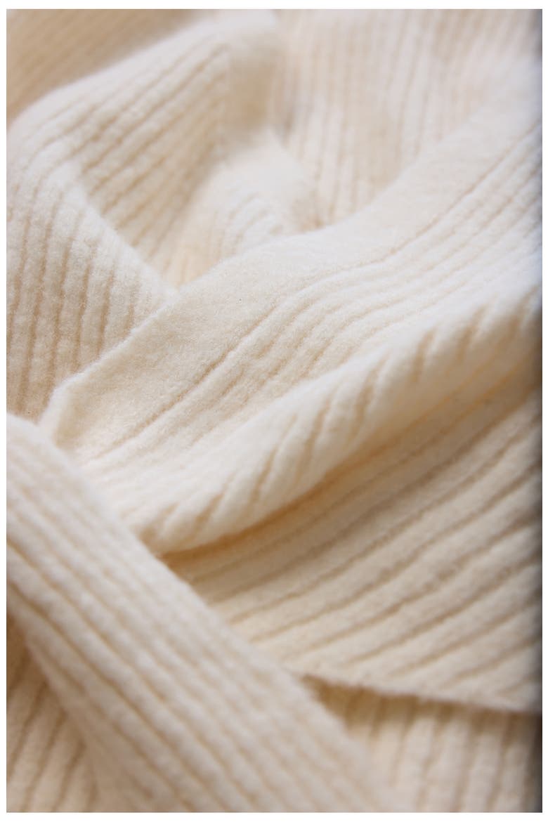 Rib Maternity/Nursing Wrap Sweater, Alternate, color, CREAM