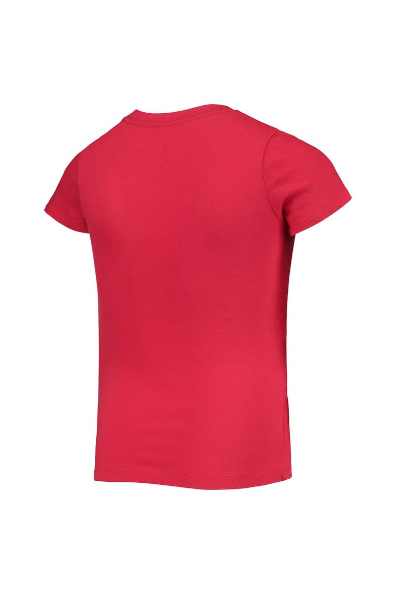 Girls Youth New Era Red Washington Nationals Flip Sequin Team T-Shirt, Alternate, color, Red