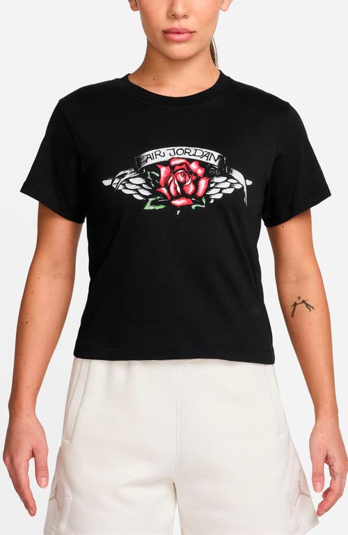 Jordan Logo Graphic Baby Tee In Black