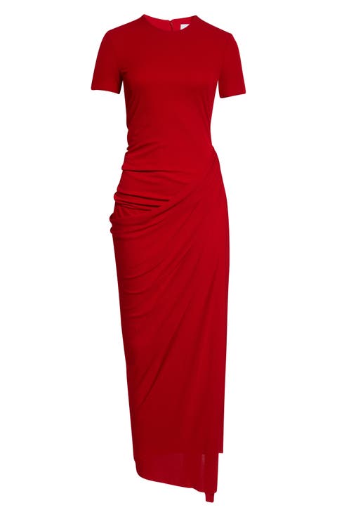 Draped Crepe Jersey Dress