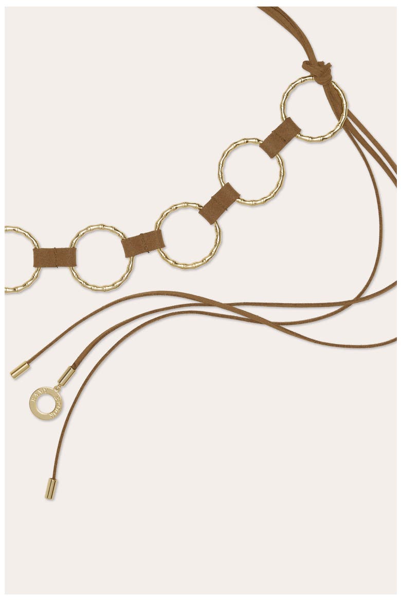 Chiara Leather Chain Belt, Alternate, color, GOLD