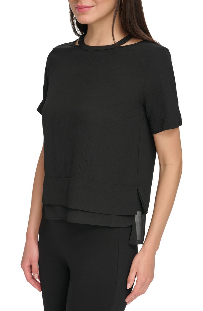 DKNY Shoulder Cutout Top, Alternate, color, 