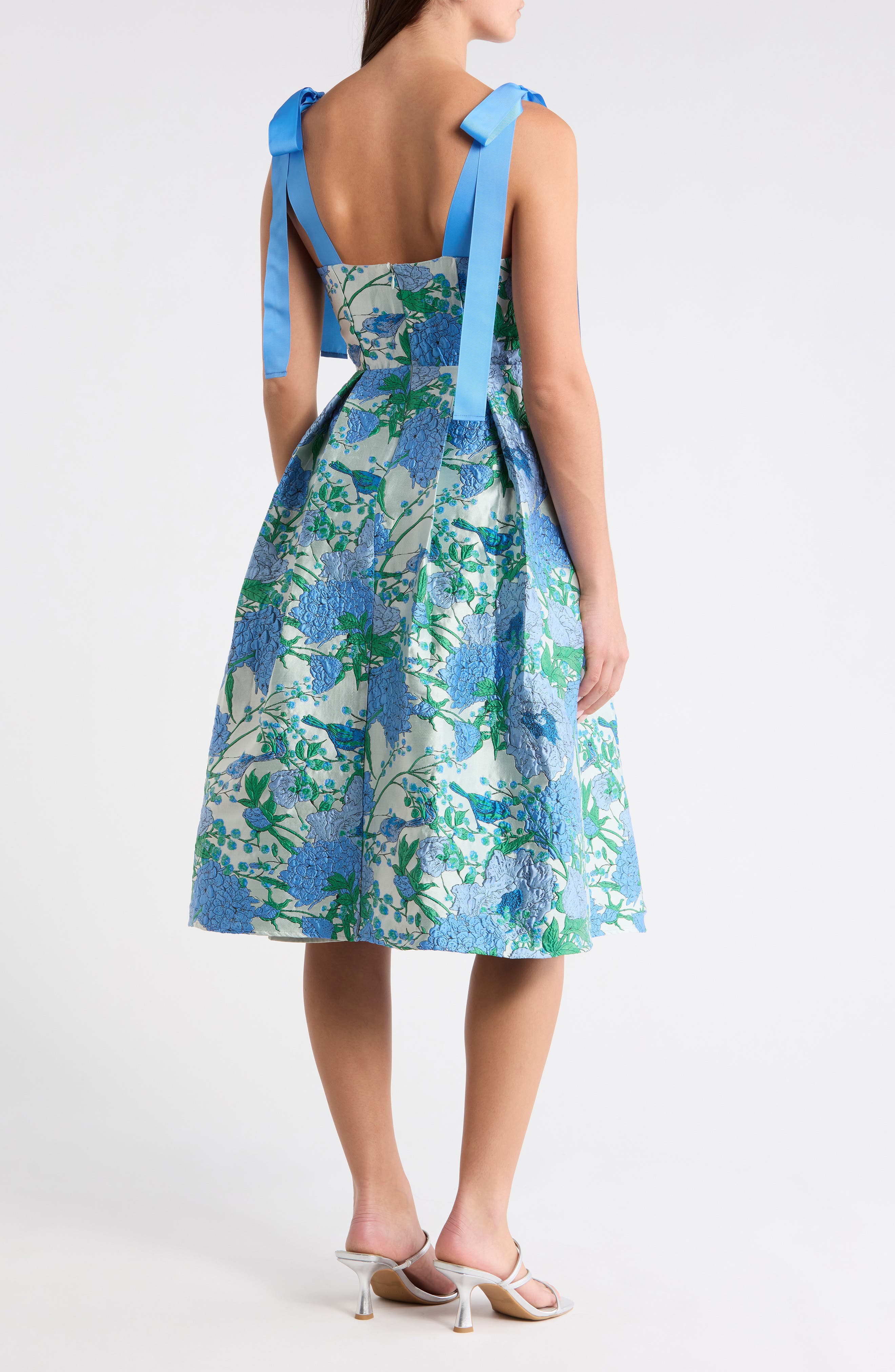 Willa Floral Dina Pleated Midi Dress - image 3