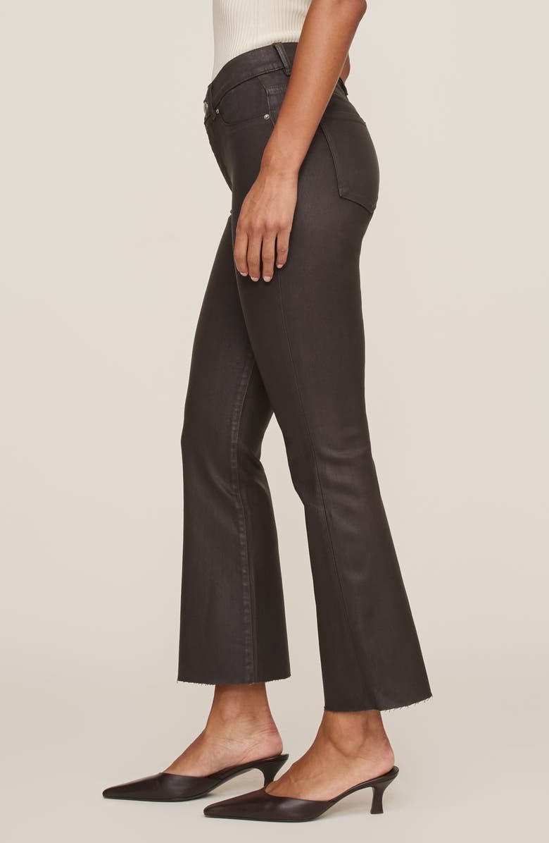 DL1961 Bridget Instasculpt<sup>™</sup> Coated High Waist Crop Bootcut Jeans, Alternate, color, Chocolate Coated