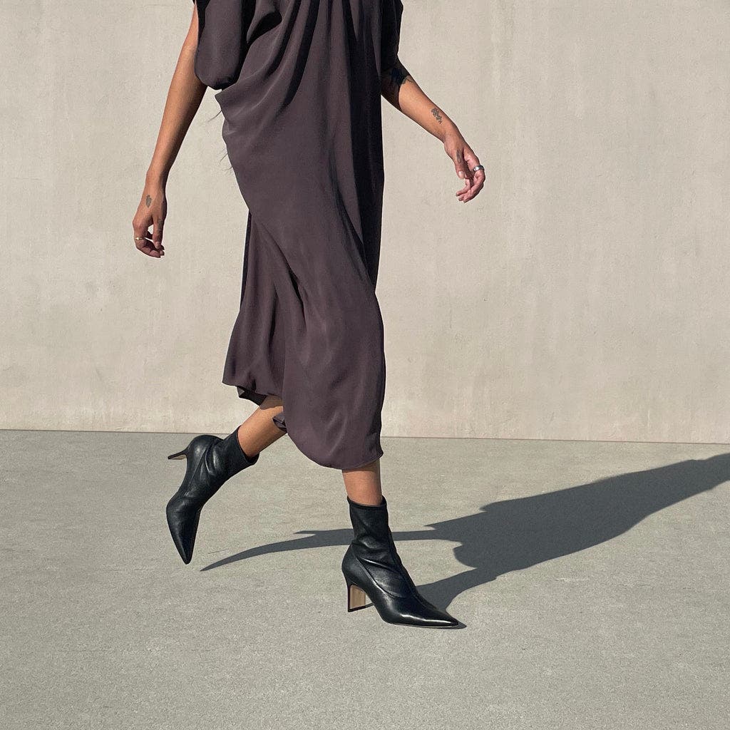 Neil J. Rodgers Mia Ankle Stretch Boot, Alternate, color, Black Stretch Nappa