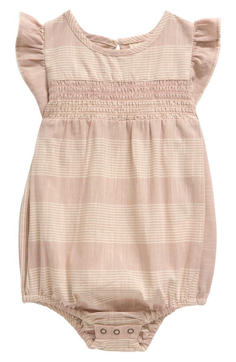 Pehr Ruffle Organic Cotton Bodysuit, Main, color,