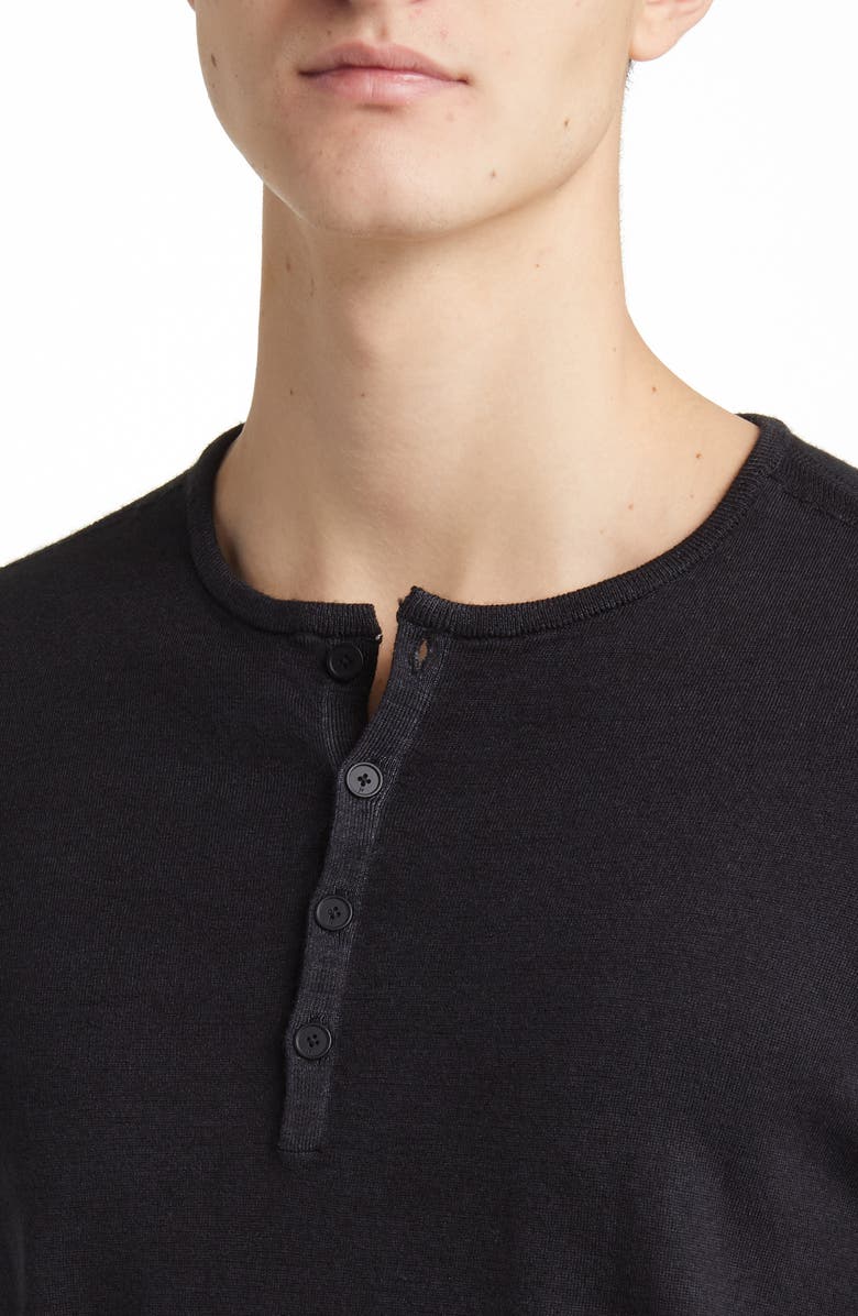 John Varvatos Eren Merino Wool Blend Henley, Alternate, color, 