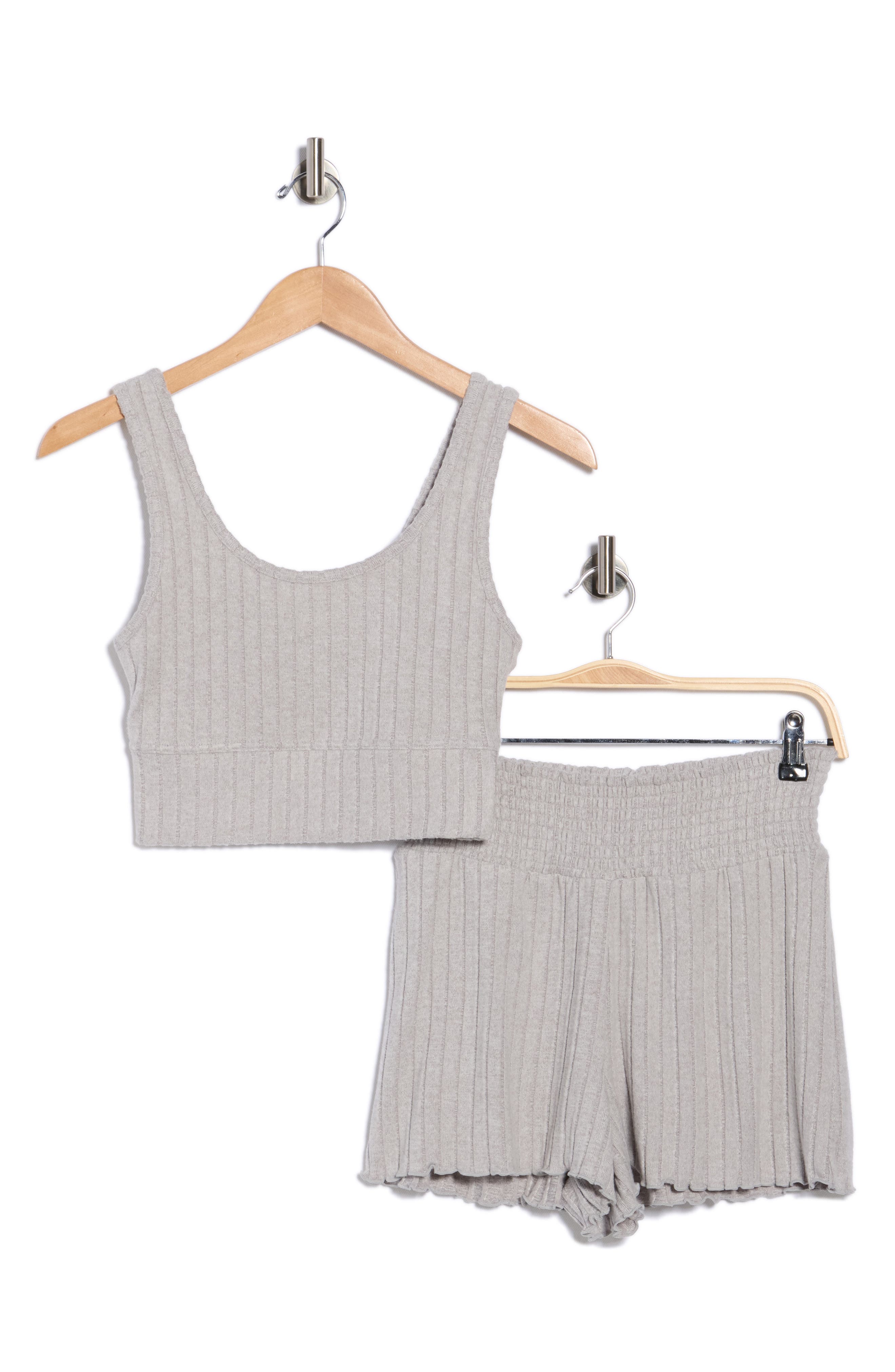YOGALICIOUS Brushed Ribbed Short Pajamas