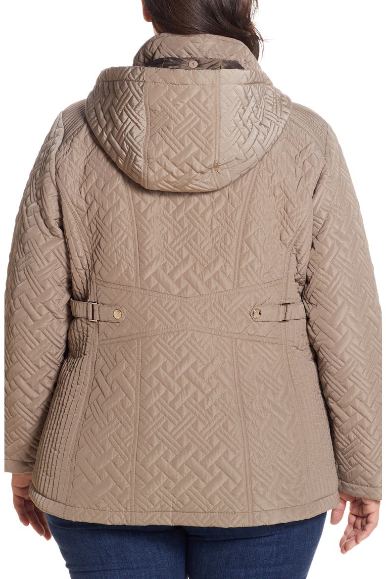 Quilted Jacket with Removable Hood, Alternate, color, MUSHROOM