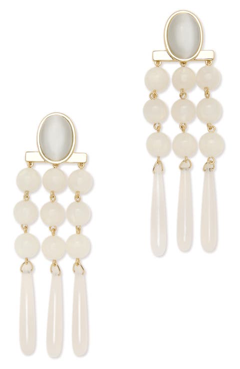 Elisa Agate Chandelier Earrings