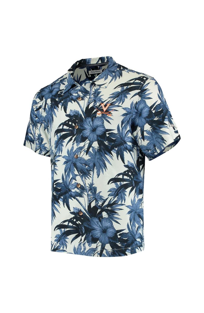 Tommy Bahama Men's Tommy Bahama Navy Virginia Cavaliers Harbor Island Hibiscus Button-Up Shirt, Alternate, color, 