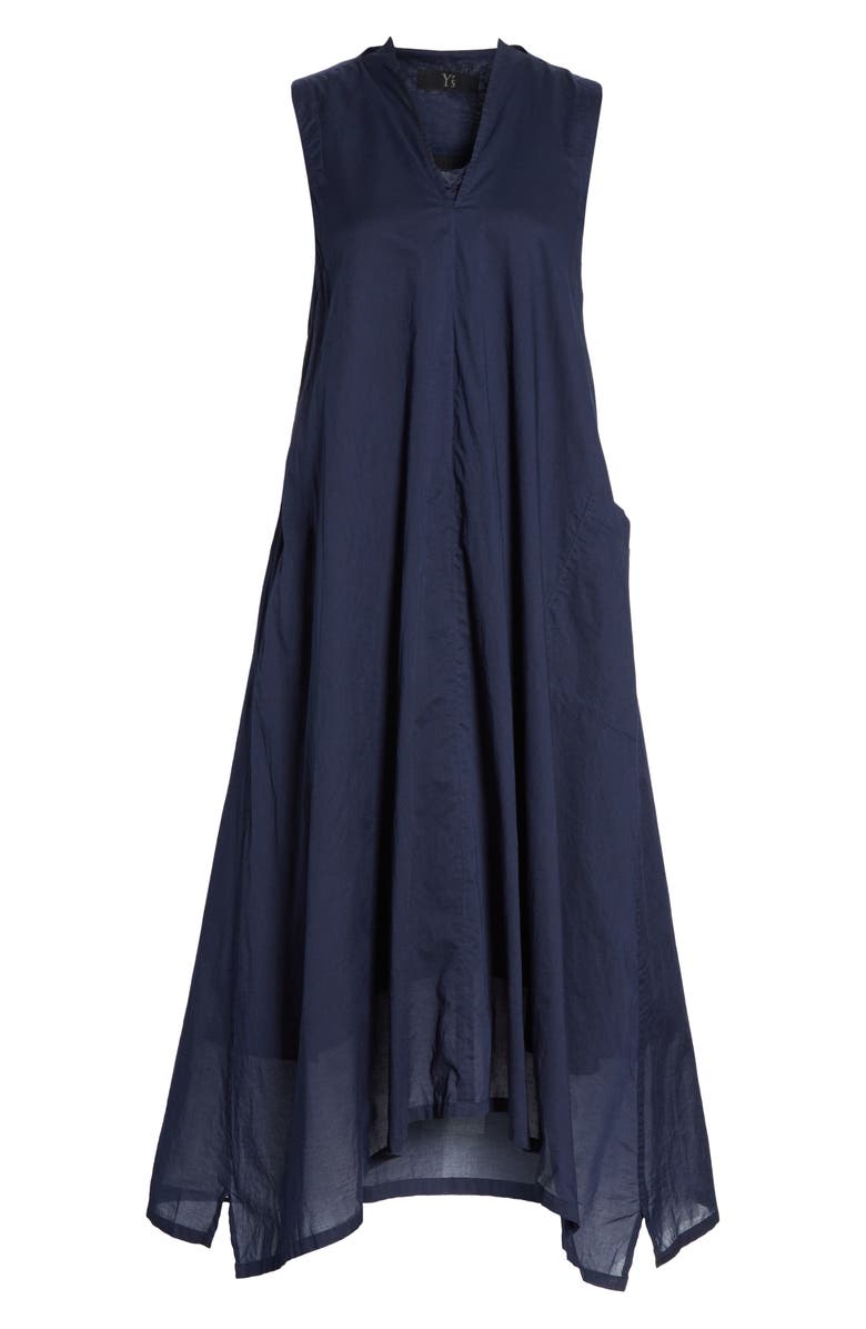 Y's by Yohji Yamamoto O-FR Gusset V-Neck Dress, Alternate, color, 