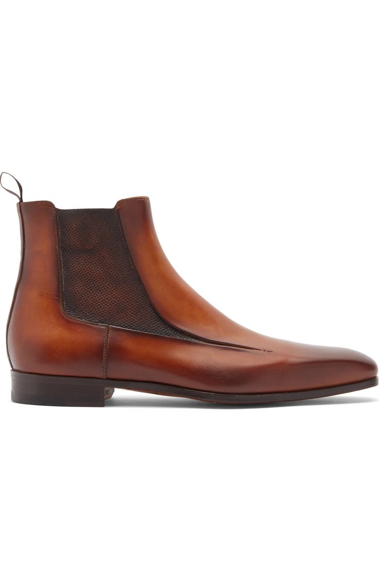 Magnanni Navaro Square Toe Boot, Alternate, color, Cuero