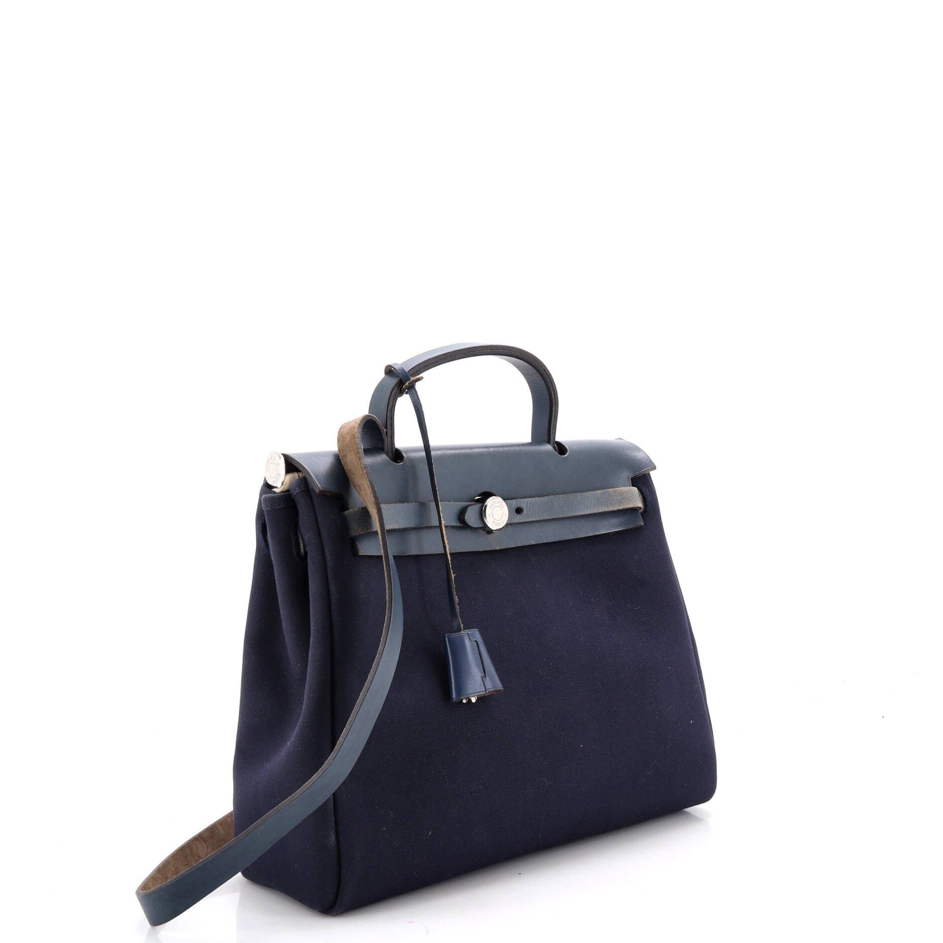 Herbag Toile and Leather PM, Alternate, color, Blue