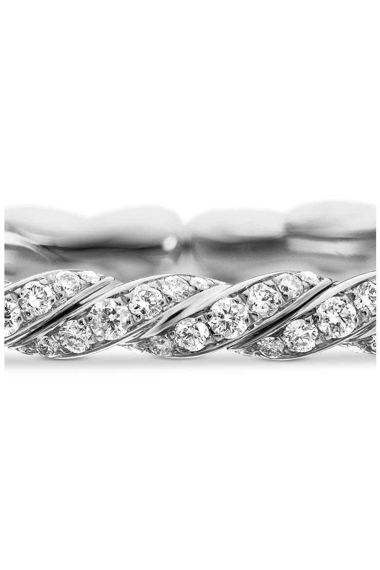 Pavéflex Single Row Bracelet with Diamonds in 18K White Gold, Alternate, color, WHITE GOLD/ DIAMOND