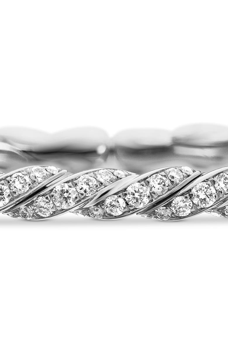 David Yurman Pavéflex Single Row Bracelet with Diamonds in 18K White Gold, Alternate, color, White Gold/ Diamond