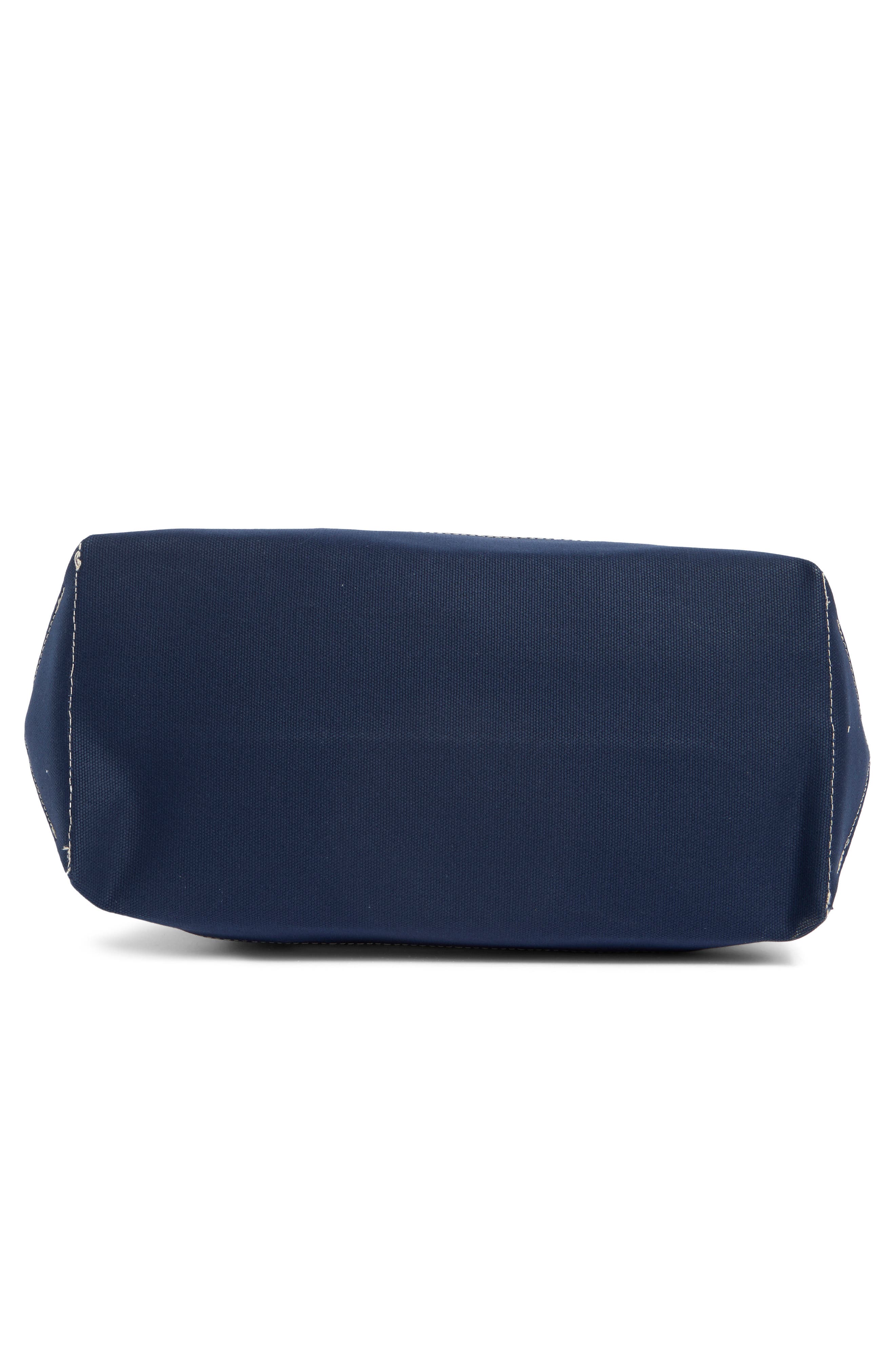 Sporty & Rich New York Yankees Curve Tote Bag, Alternate, color, Natural/Dark Navy