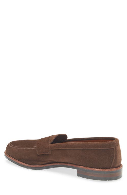Alden Shoe Company Alden Suede Penny Loafer In Brown