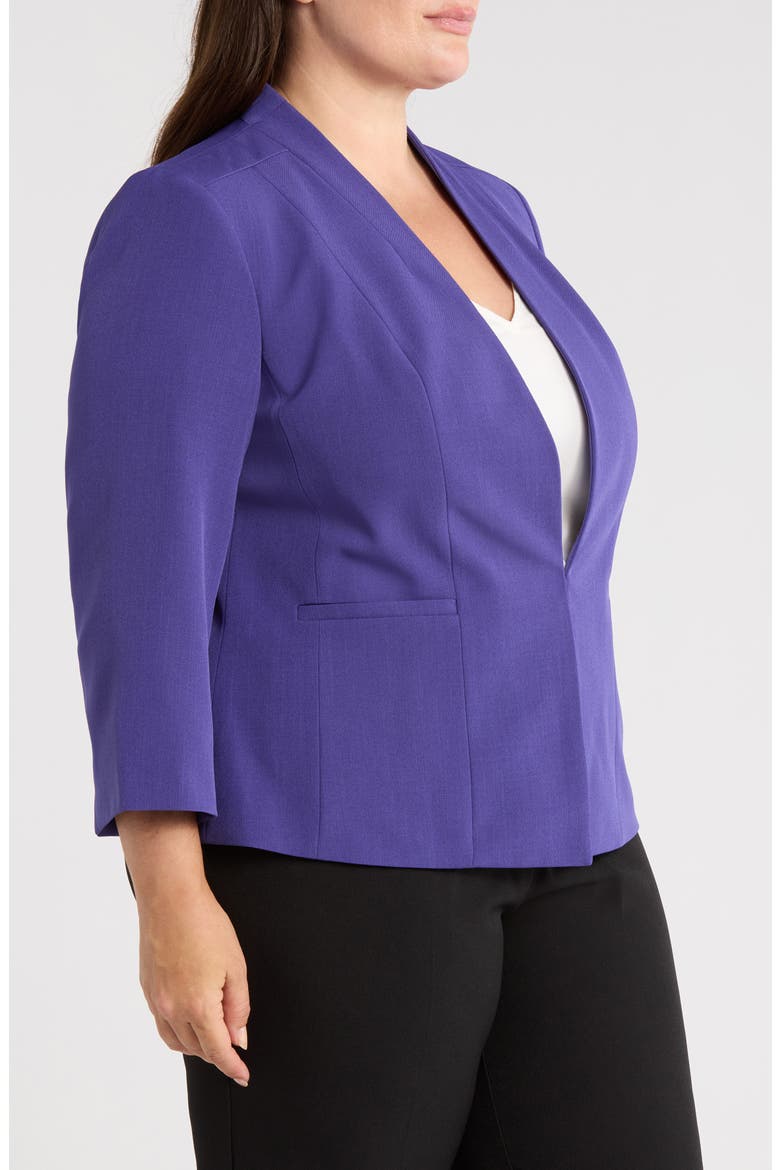 Open Front Stretch Crepe Blazer, Alternate, color, REGAL PURPLE