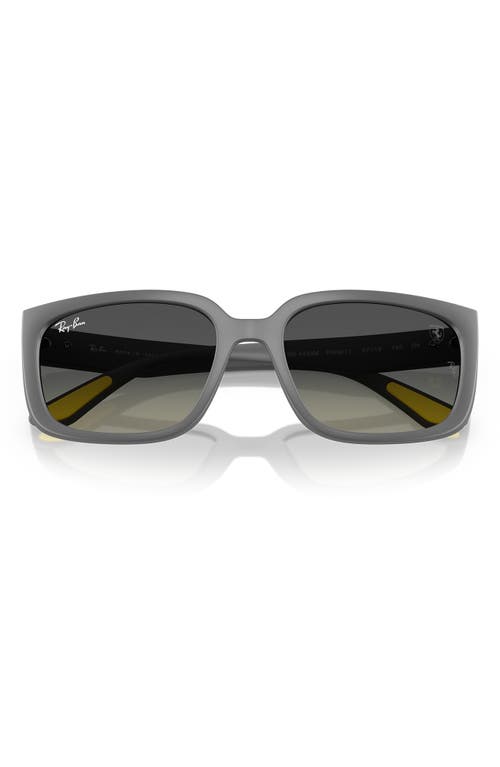 Ray Ban Rb4443m Scuderia Ferrari Collection Sunglasses Matte Grey Frame Grey Lenses 57-19 In Matte Grey