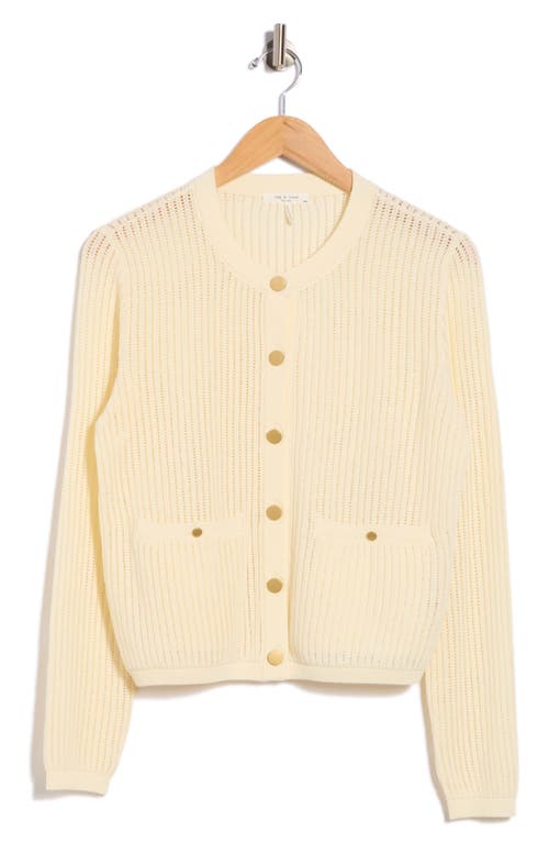 Rag & Bone Vivi Open Stitch Cardigan In Gray