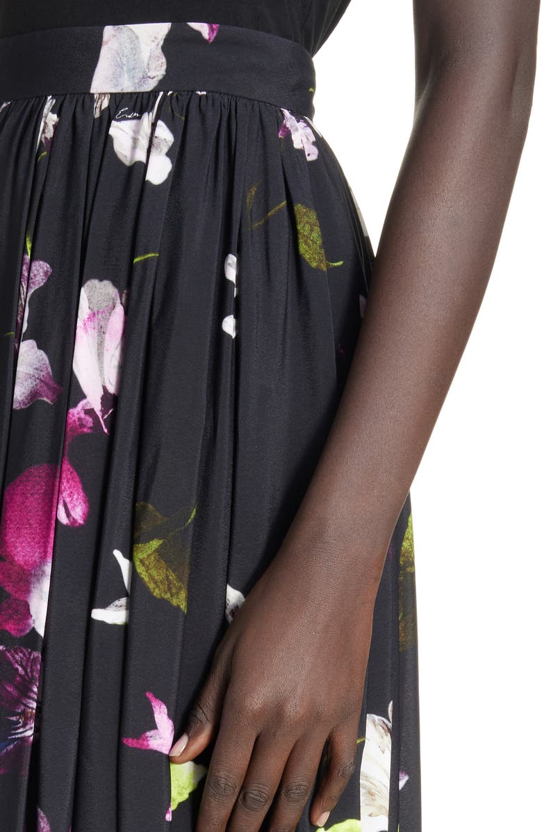 Erdem Floral Pleated Skirt, Alternate, color, 
