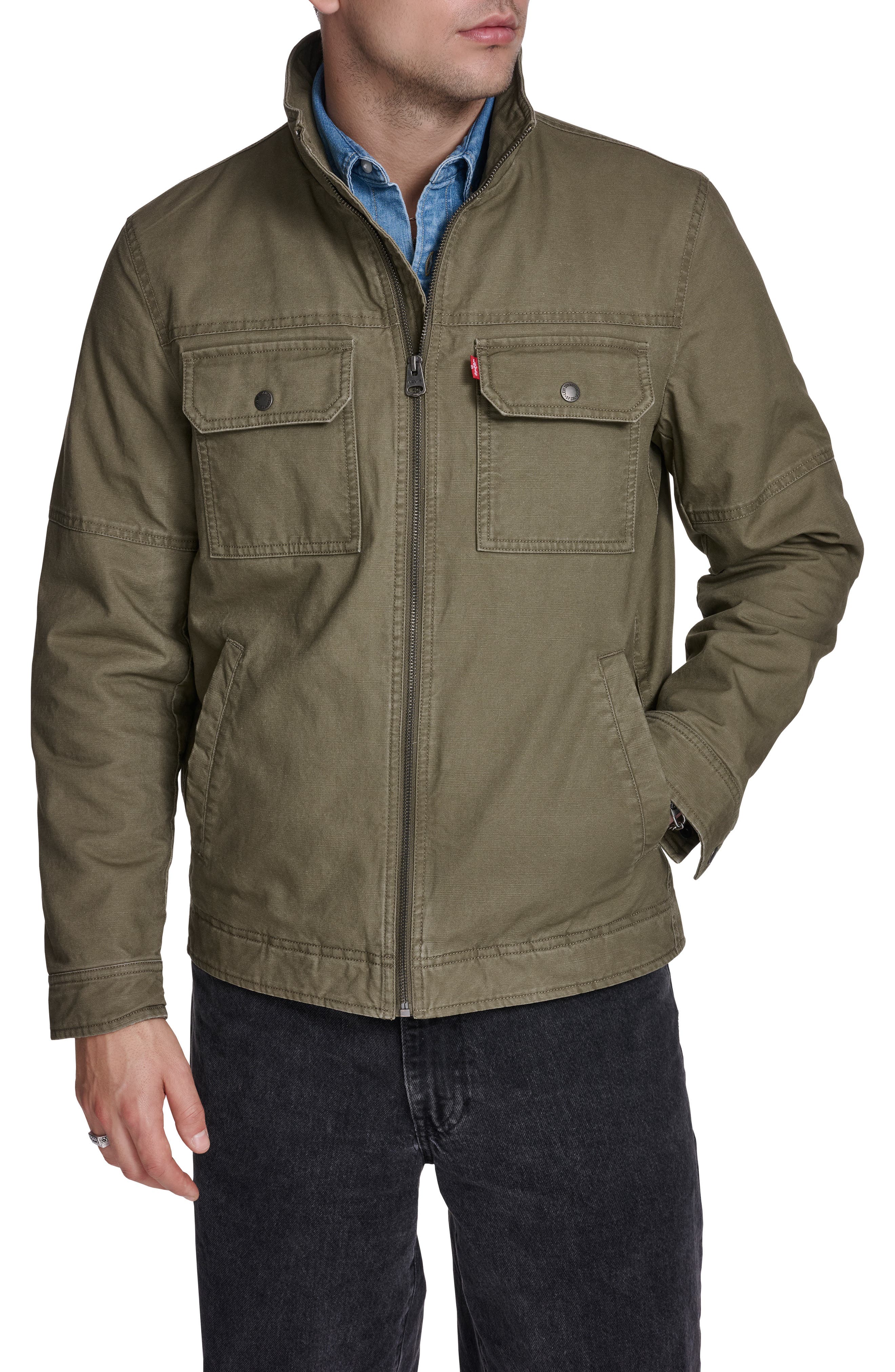Slub Cotton Military Jacket - image 3