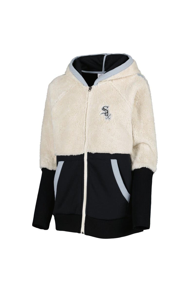 G-III 4HER BY CARL BANKS Women's G-III 4Her by Carl Banks Oatmeal/Black Chicago White Sox Shuffle It Raglan Full-Zip Hoodie, Alternate, color, Oatmeal
