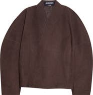 Jacquemus The Berger Wrapped Suede Jacket