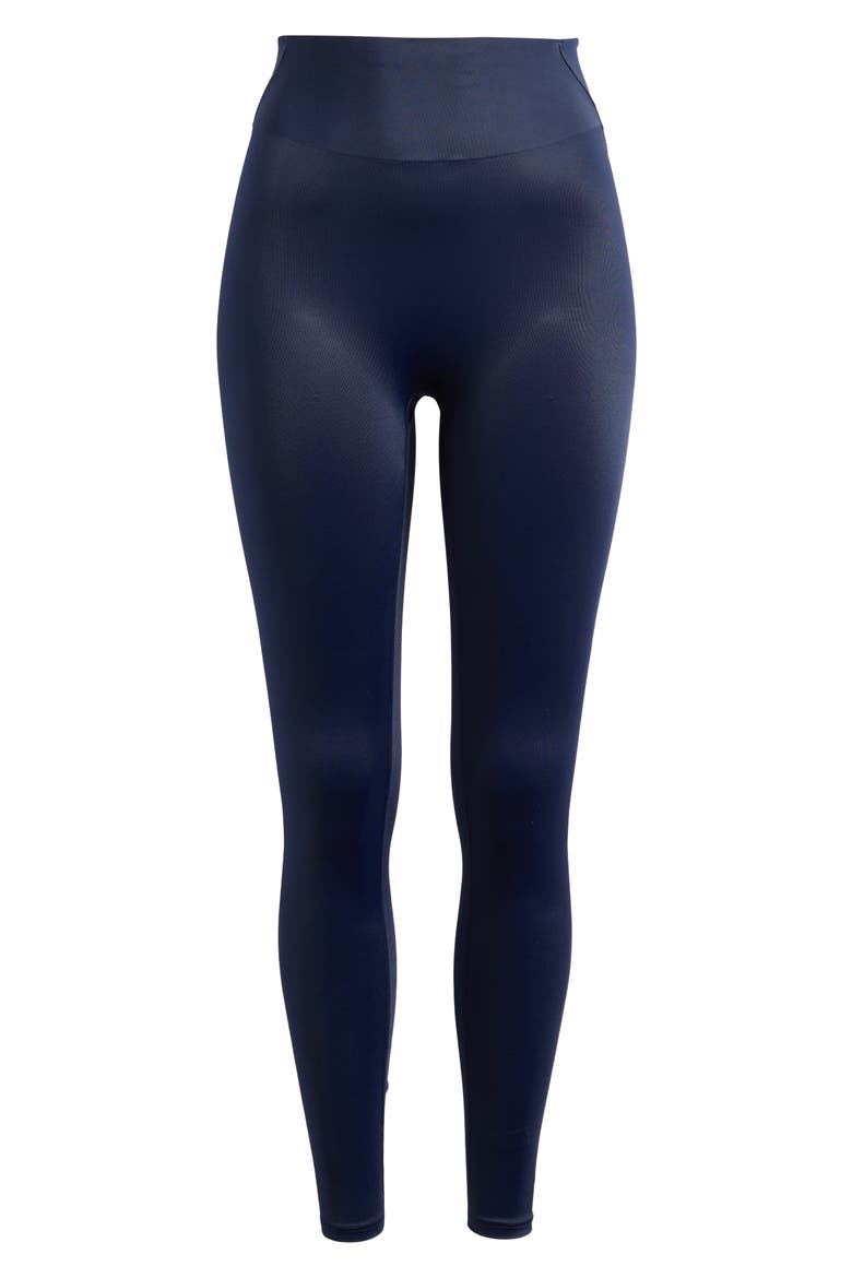 Bonded Waist Leggings, Alternate, color, NAVY