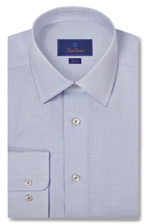 Slim Fit Microdobby Dress Shirt