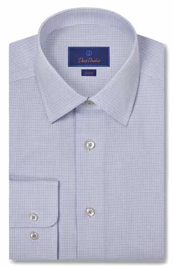 David Donahue Slim Fit Microdobby Dress Shirt