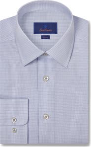 David Donahue Slim Fit Microdobby Dress Shirt