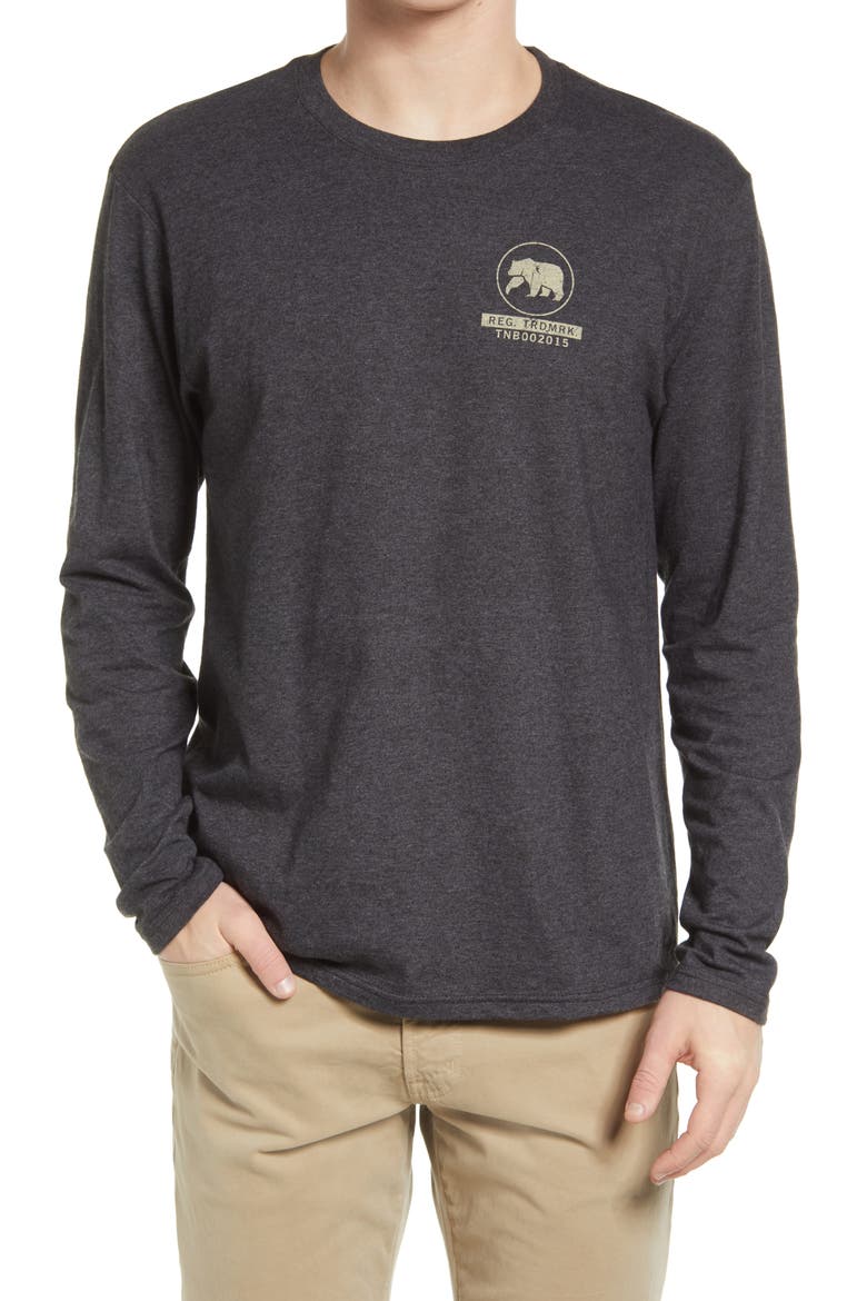 Registered Trademark Long Sleeve Graphic Tee, Main, color, CHARCOAL