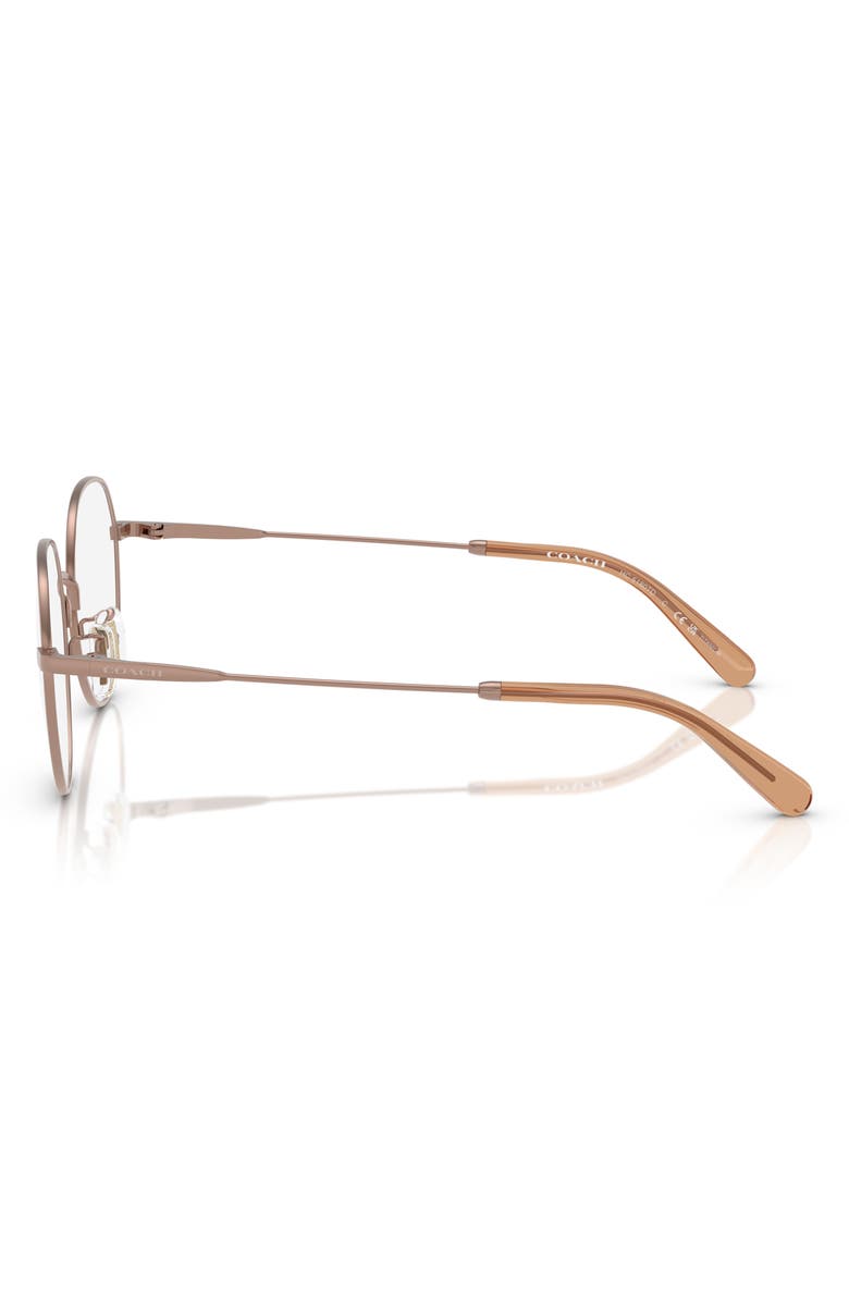 COACH 53mm Round Optical Glasses, Alternate, color, Satin Sand / Demo Lens