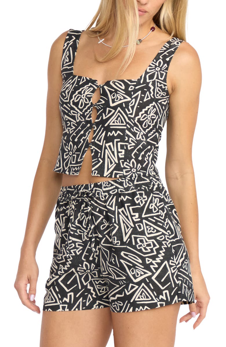 Billabong Feeling Free Print Tank, Alternate, color, Black White
