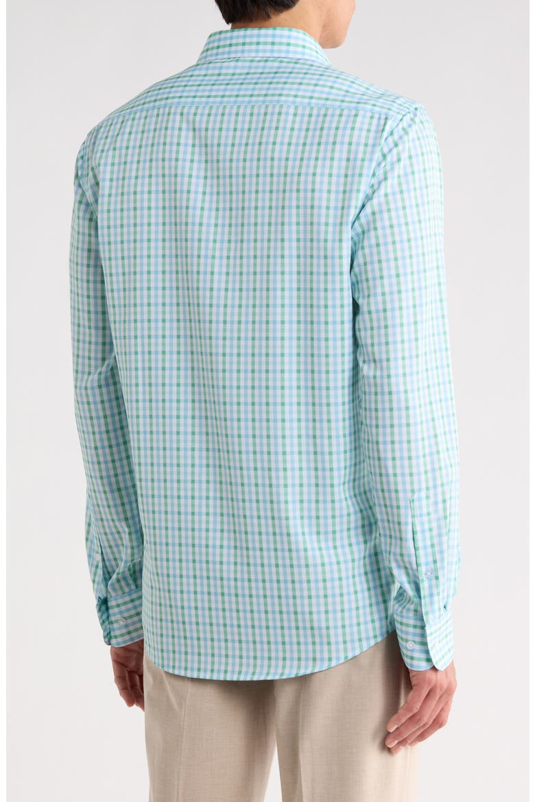 Check Print Slim Fit Dress Shirt, Alternate, color, LIGHT GREEN