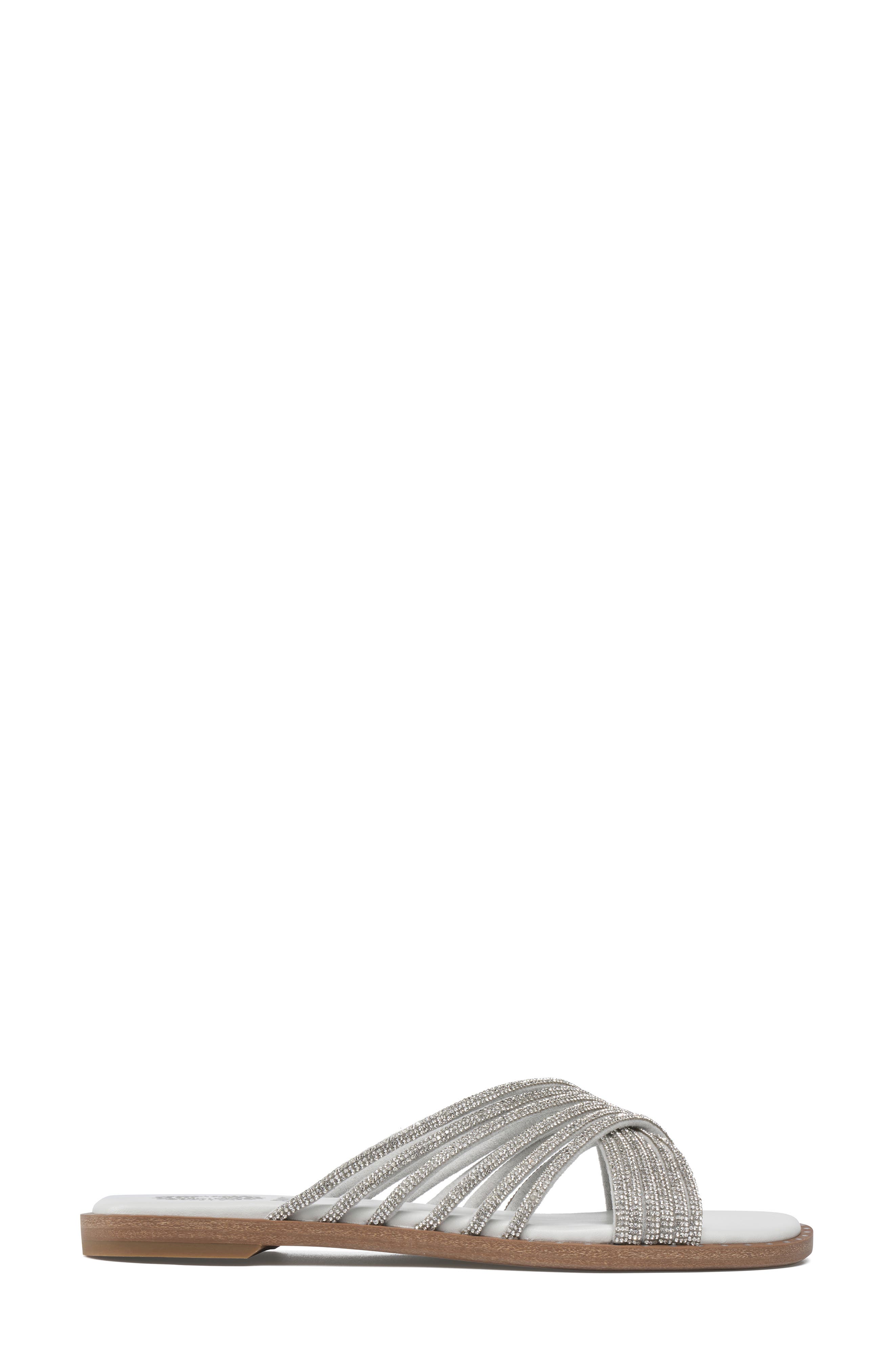 Grace Footwear Murano Rhinestone Sandal, Alternate, color, Silver