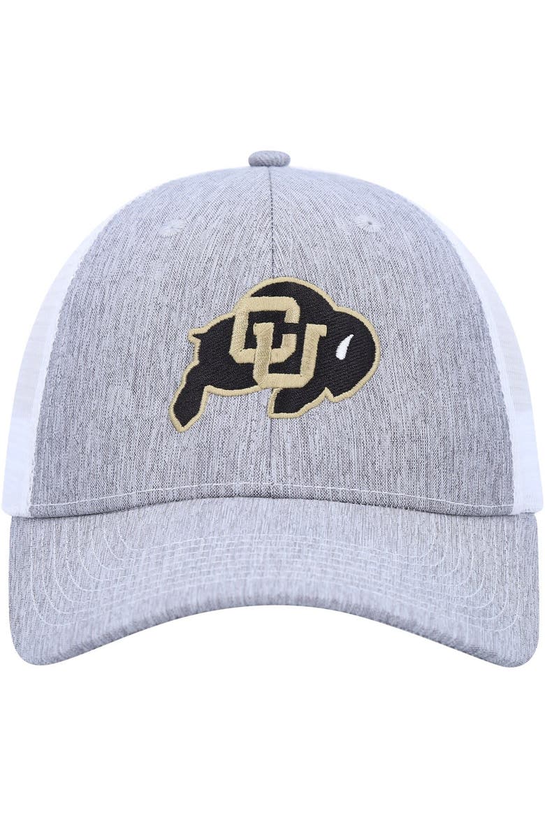 Men's Ahead Charcoal/White Colorado Buffaloes Brant Trucker Adjustable Hat, Alternate, color, Charcoal