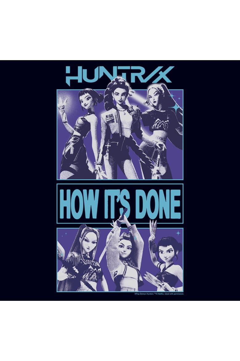 Women's KPop Demon Hunters Huntrix How It's Done  Graphic T-Shirt, Alternate, color, Navy Blue